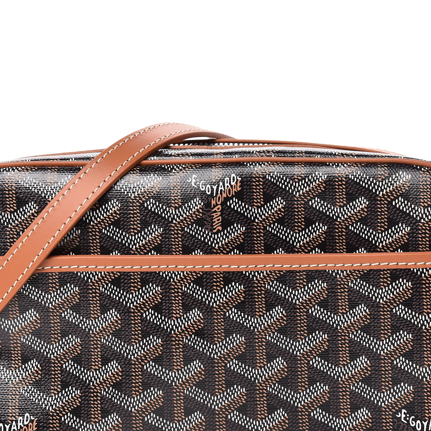 Goyard Goyardine Amacapvert Crossbody Bag Black Gold 11 of 11