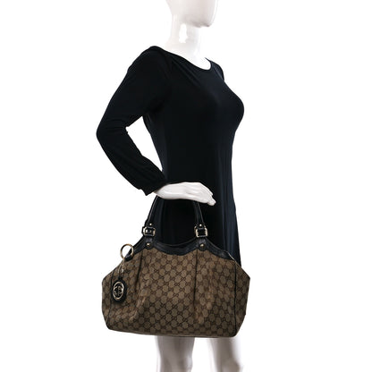 Gucci Monogram Medium Sukey Tote Beige Ebony Black 2 of 10