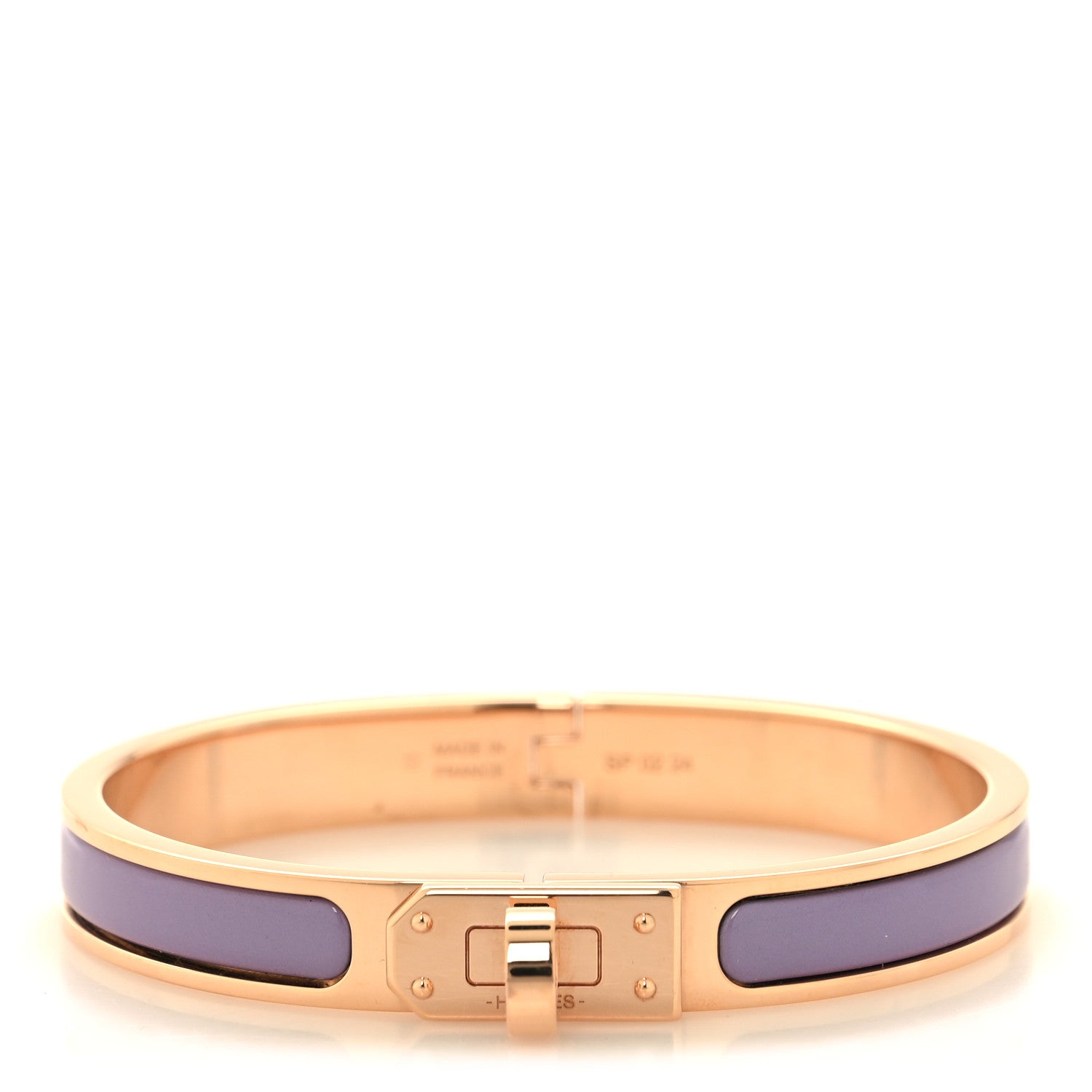 Hermes Enamel Mini Clic Kelly Bracelet PM Lilas 1 of 5