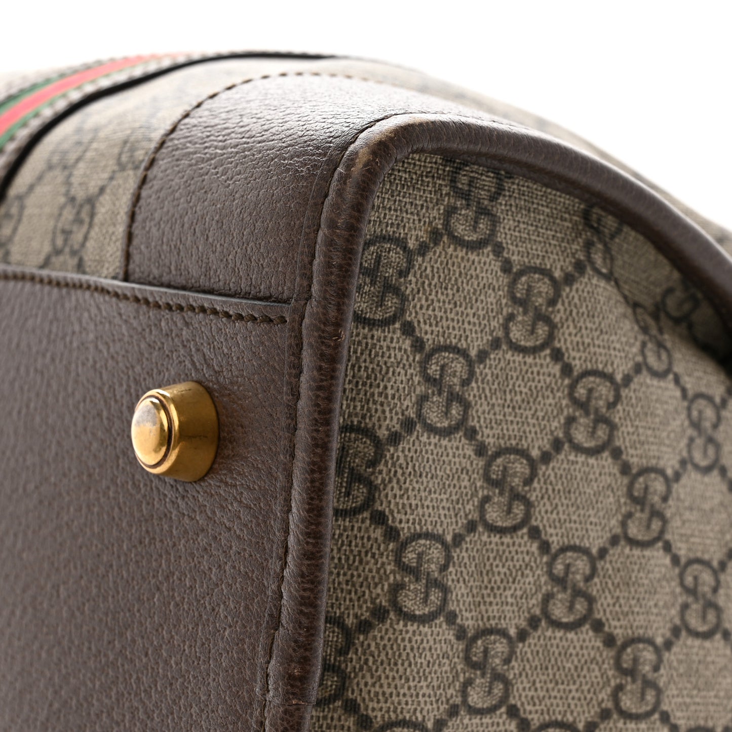 Soft GG Supreme Monogram Web Neo Vintage Duffle Bag Beige New Acero Crop