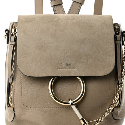 Chloe Suede Calfskin Small Faye Backpack Motty Grey 8 of 10