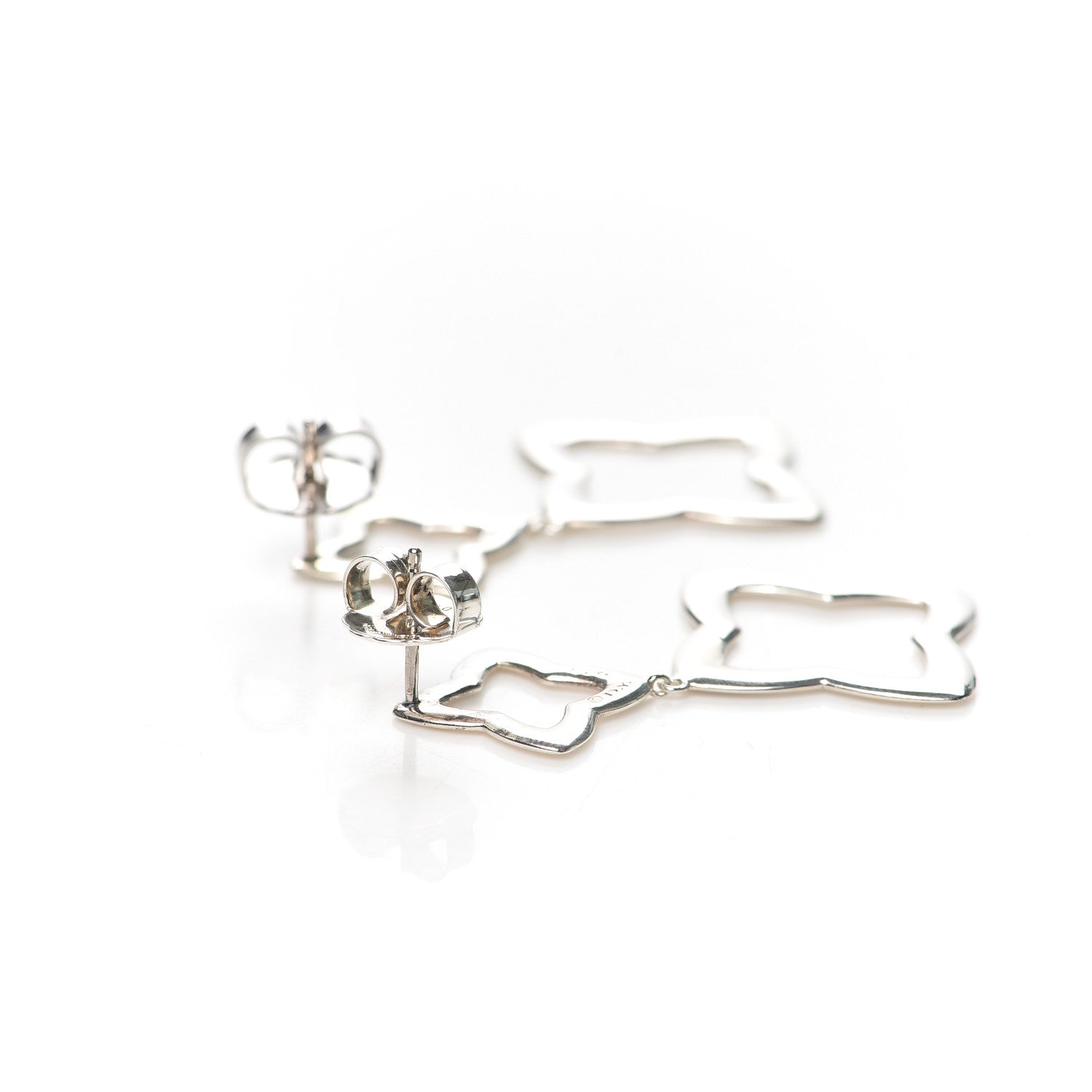 David Yurman Sterling Silver Quatrefoil Drop Earrings 2 of 4