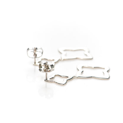 David Yurman Sterling Silver Quatrefoil Drop Earrings 2 of 4