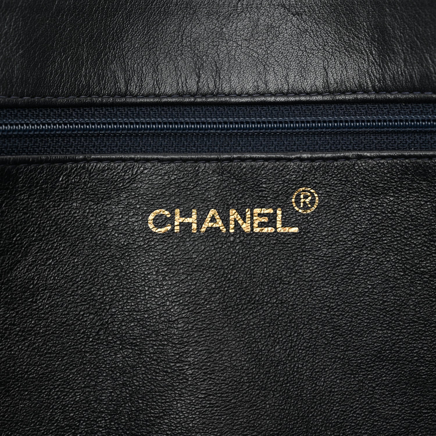 Chanel Lambskin CC Tote Navy 5 of 13