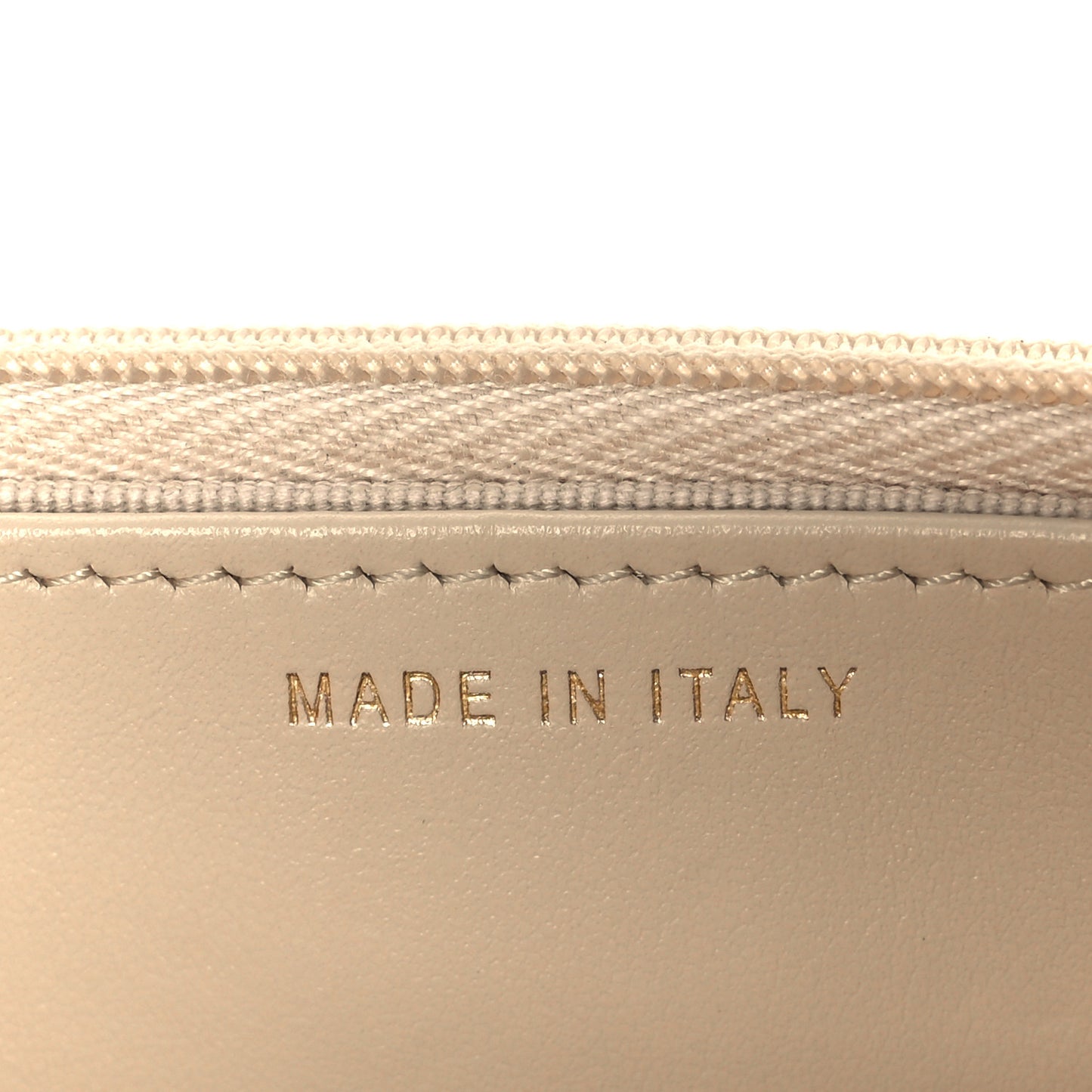 Calfskin Quilted Perfect Fit Wallet On Chain WOC Beige