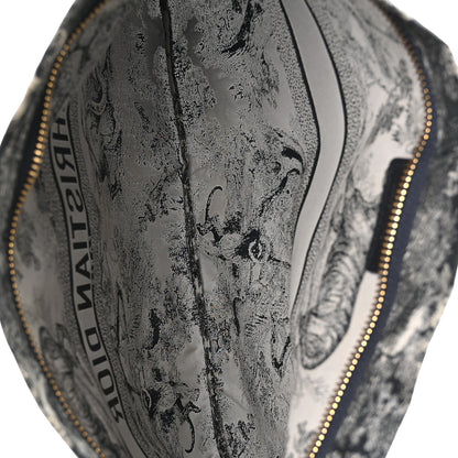 Christian Dior Technical Fabric Toile De Jouy Reverse Diortravel Zipped Pouch Blue Multicolor 5 of 8