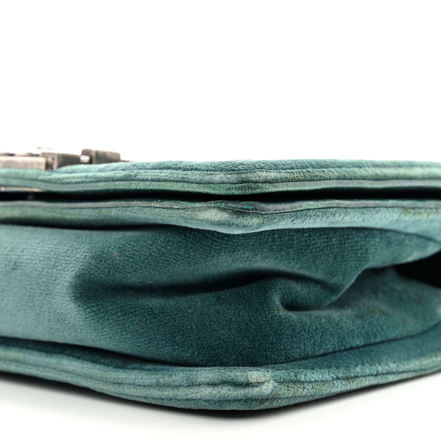Chanel Velvet Quilted Small Boy Flap Turquoise 10 of 12