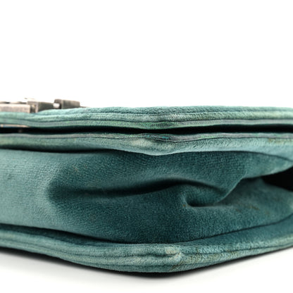 Chanel Velvet Quilted Small Boy Flap Turquoise 10 of 12