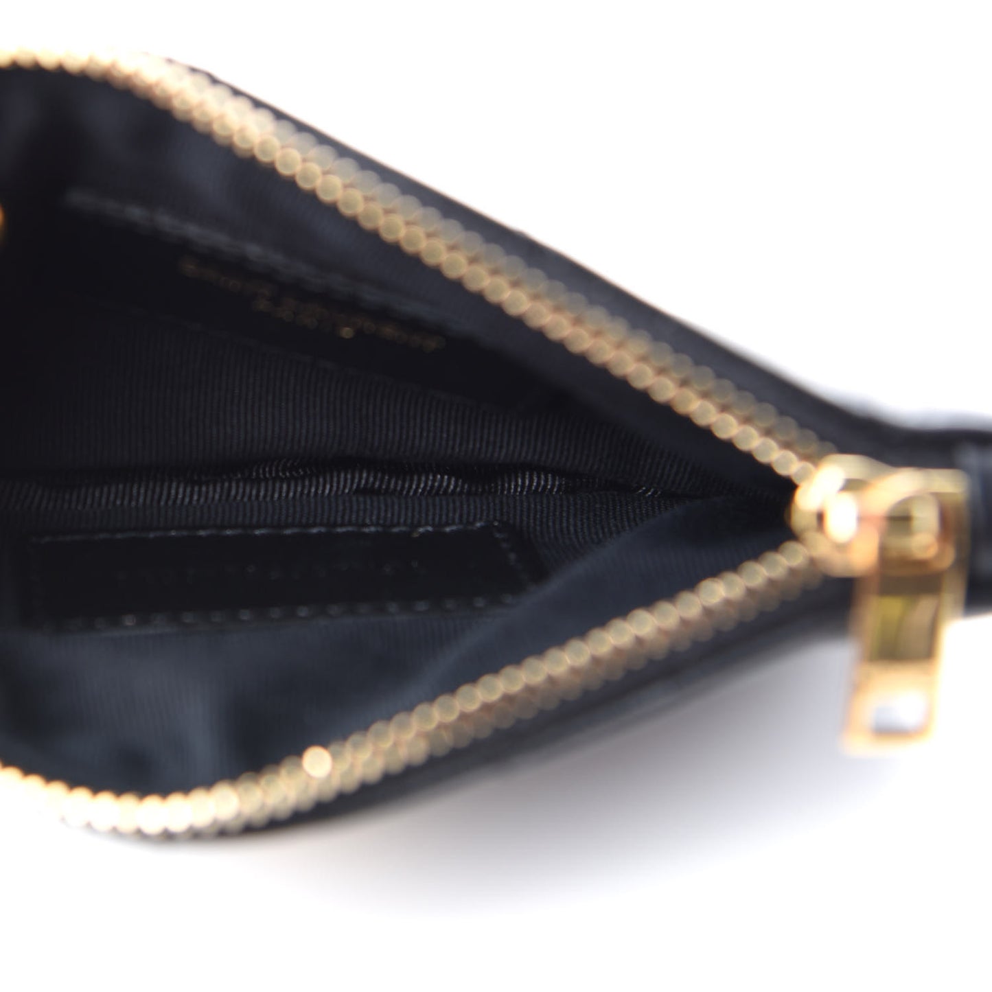 Calfskin Matelasse Monogram Key Pouch Black