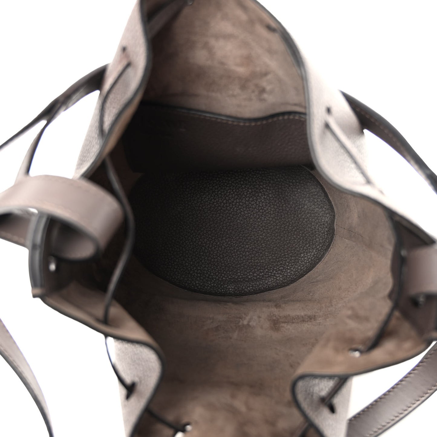 Calfskin Small Balloon Bucket Bag Dark Taupe