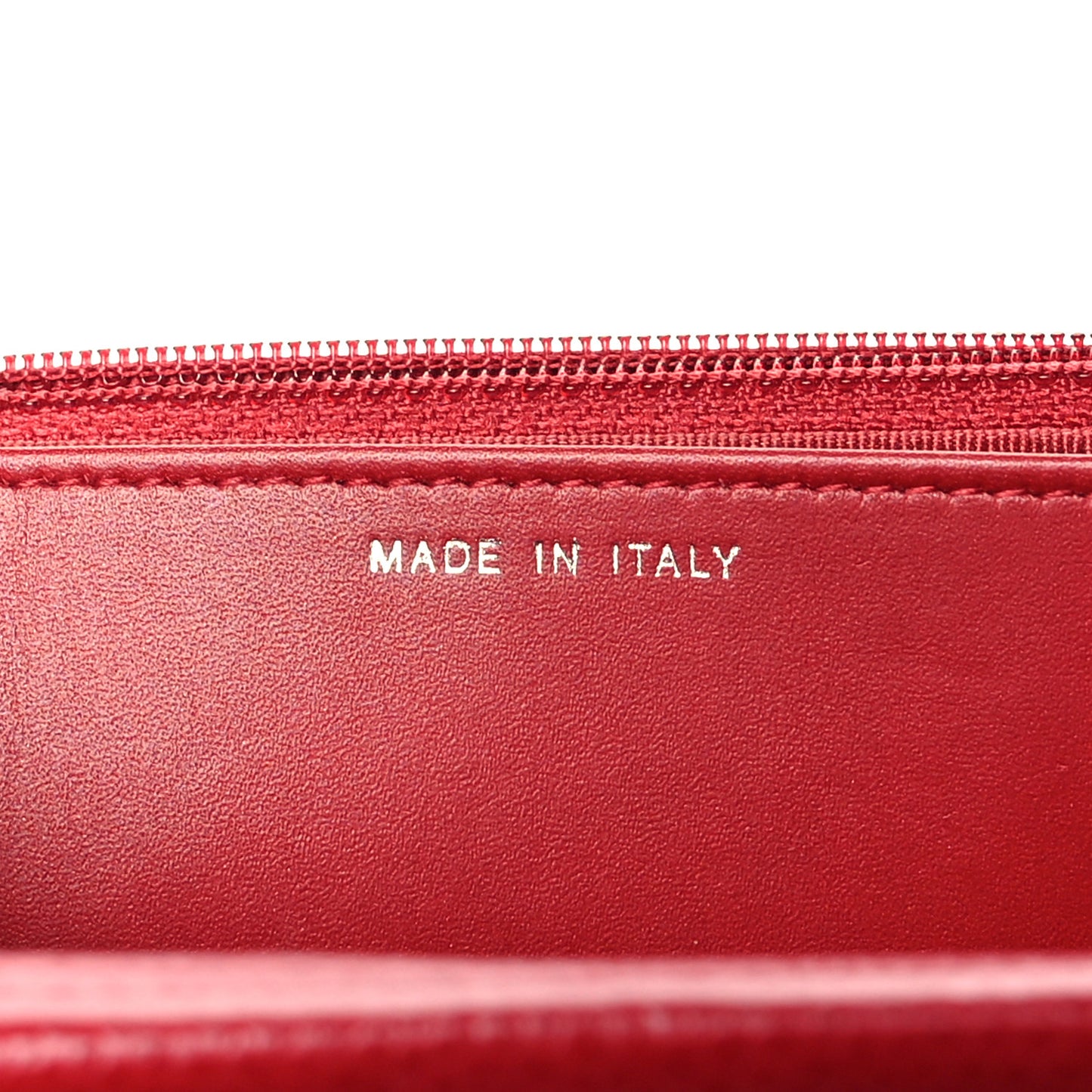 Caviar Quilted Wallet on Chain WOC Red