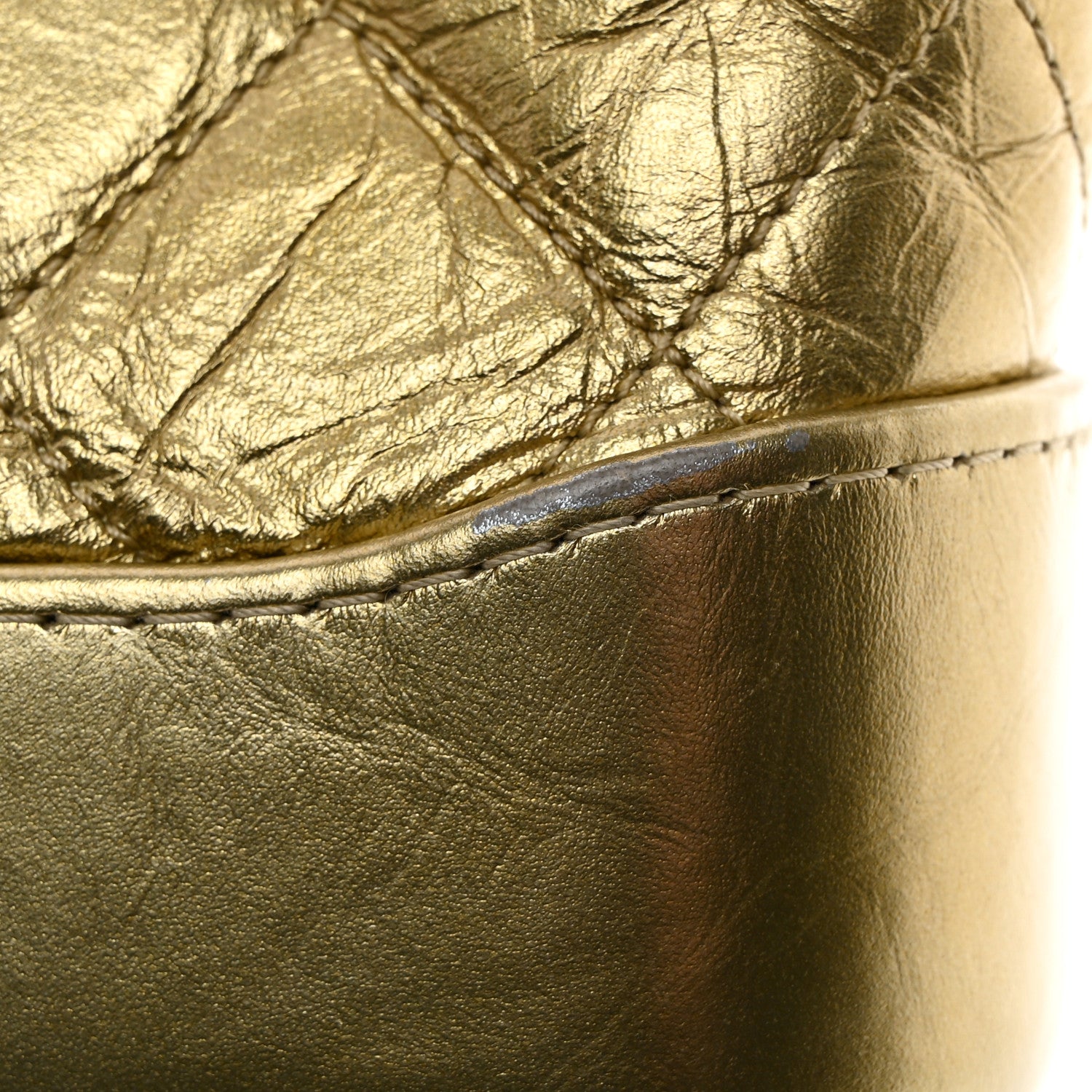 Chanel Metallic Aged Calfskin Quilted Small Gabrielle Hobo Gold 12 of 15