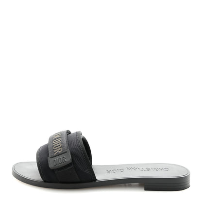 Christian Dior Technical Stretch Fabric Camouflage Dio(r)evolution Slide Sandals 37 Black Military 1 of 9