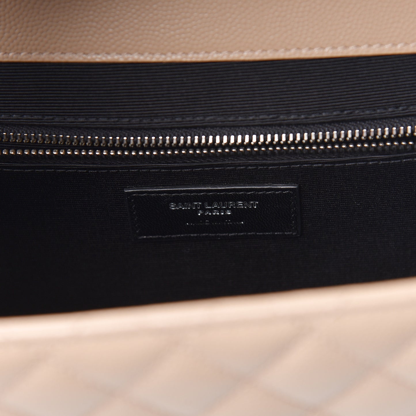 Grain De Poudre Large Tri-Quilt Monogram Satchel Dark Beige