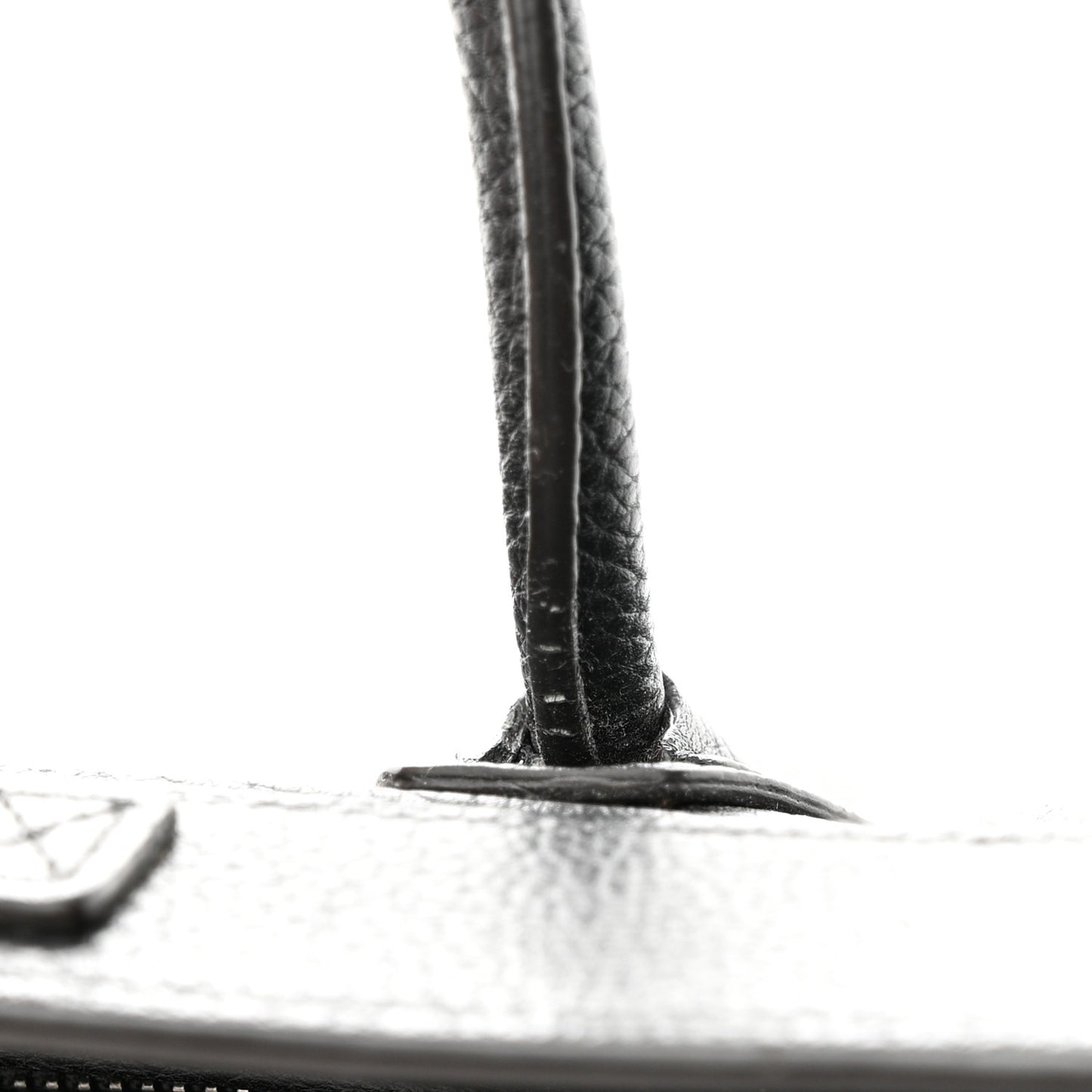 Drummed Calfskin Nano Luggage Black