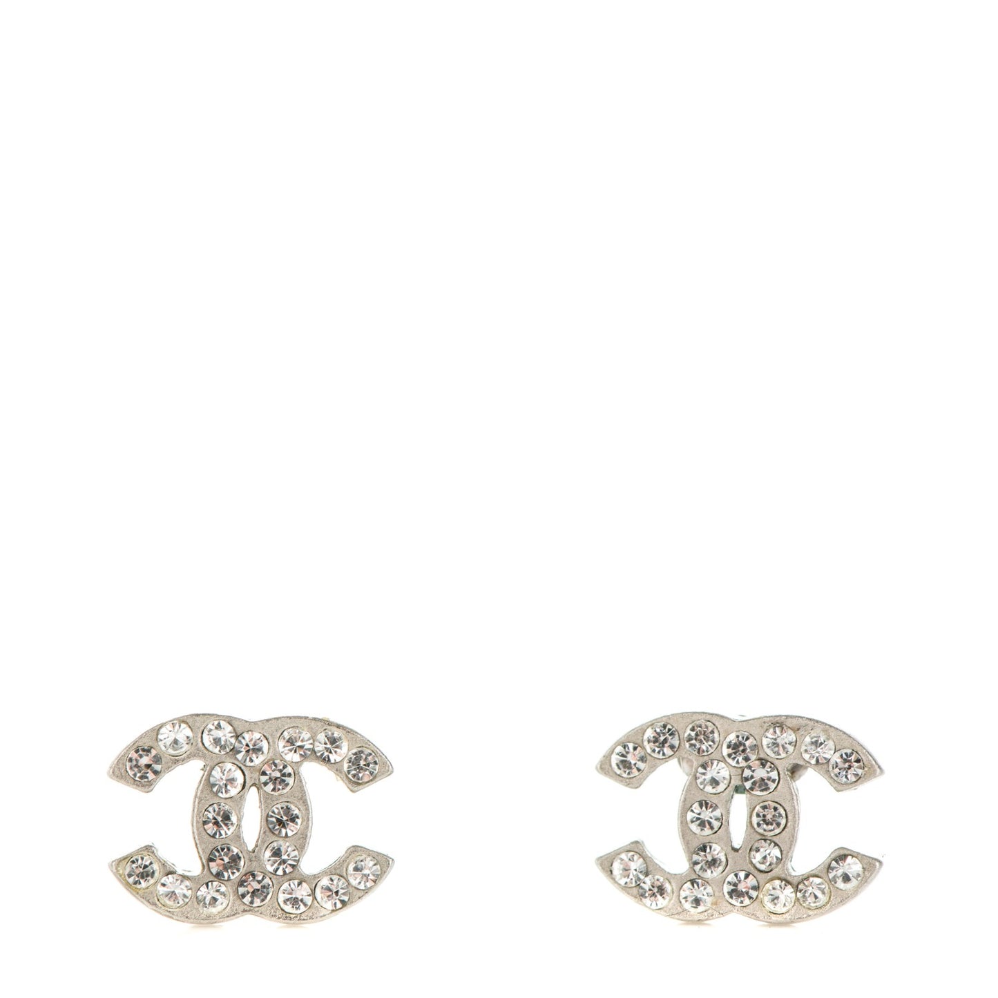 Crystal Timeless CC Earrings Silver