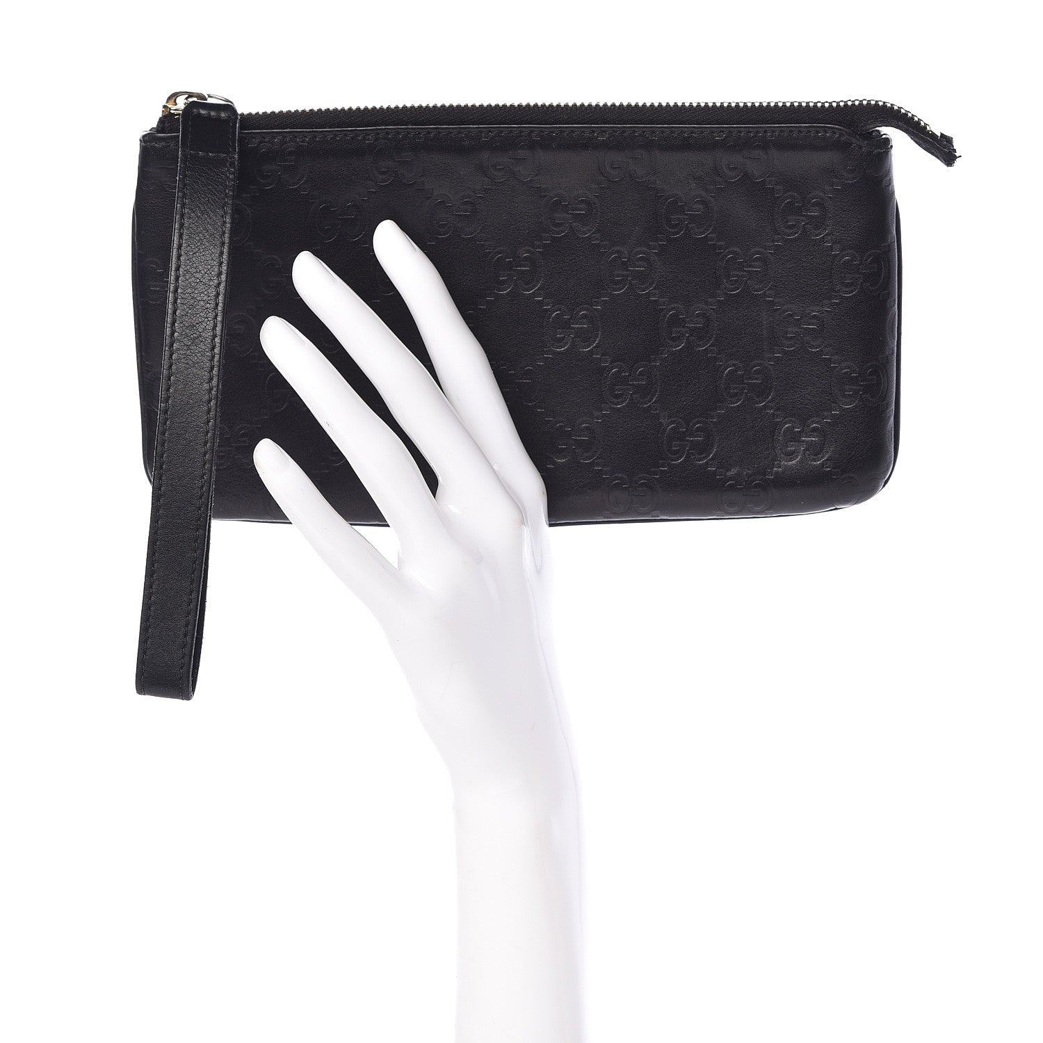 Gucci Guccissima Wristlet Black 2 of 9