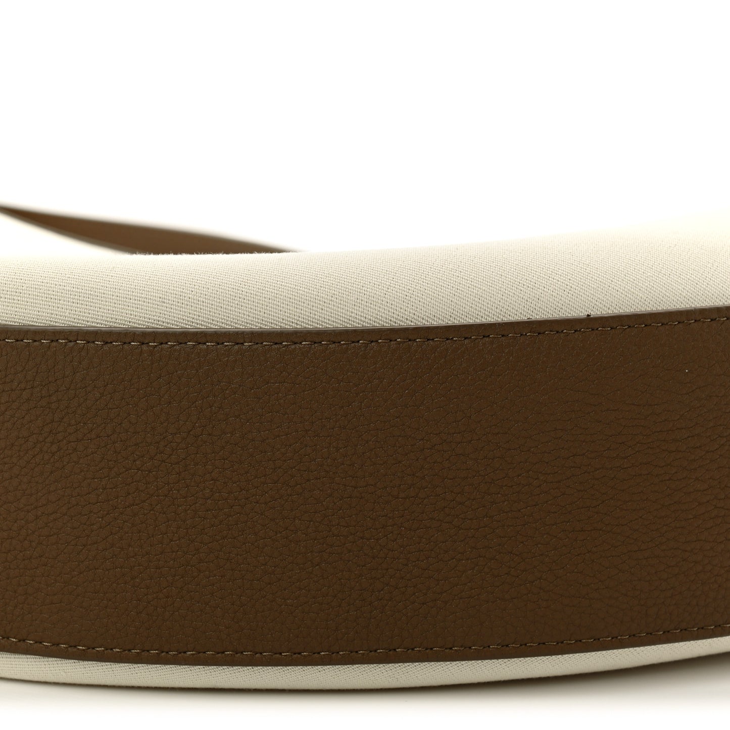 Canvas Calfskin August Hobo Cream Dark Olive