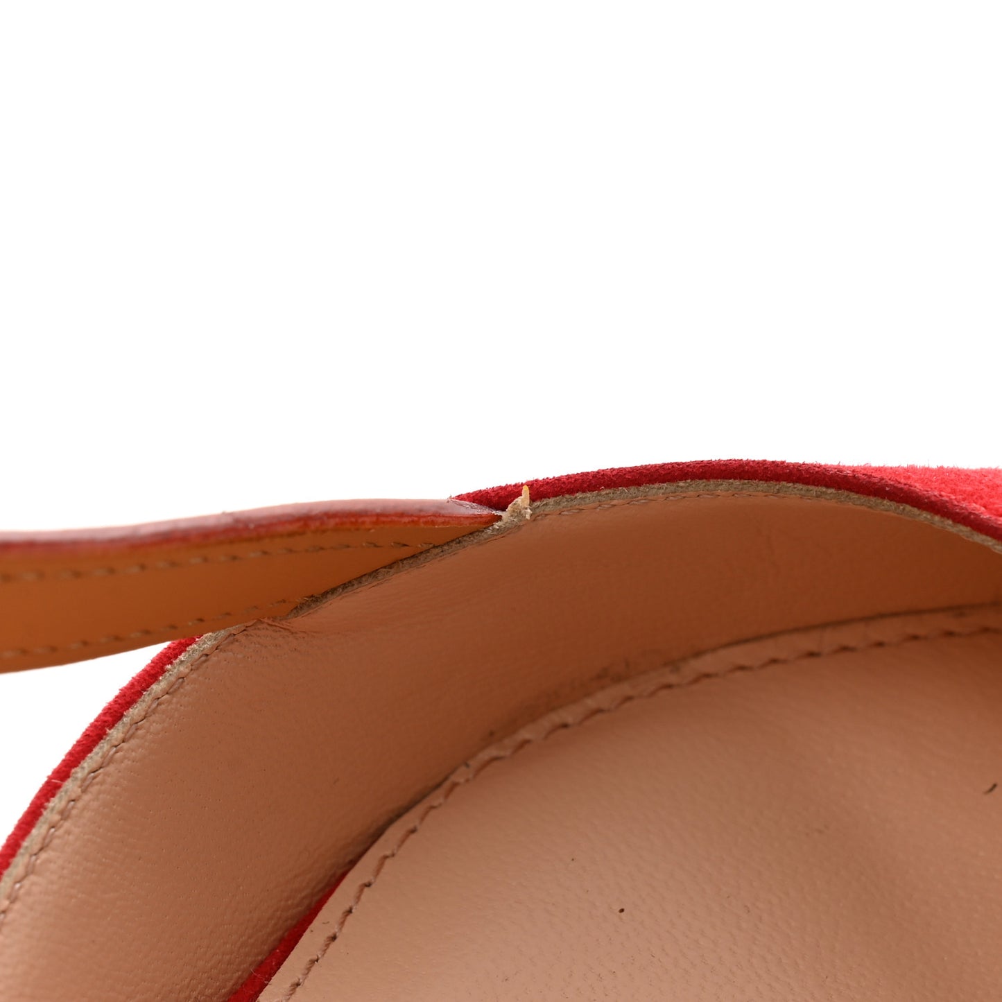 Suede Baby Goat Blossom Slingback Pumps 36 Rouge