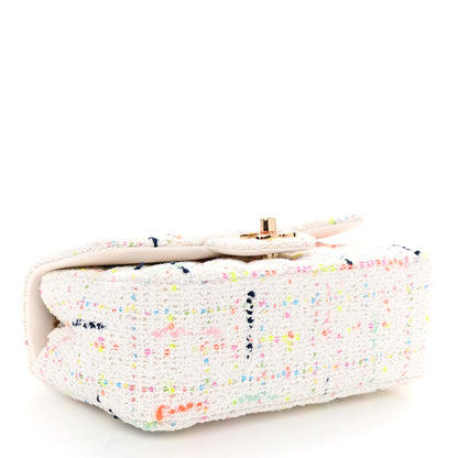 Chanel Tweed Mini Rectangular Flap White Multicolor 4 of 10