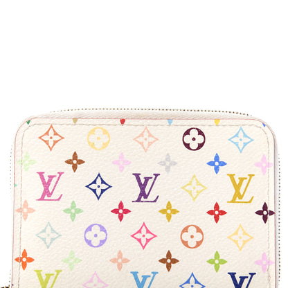 Louis Vuitton Monogram Multicolor Zippy Coin Purse Wallet White Litchi 8 of 9