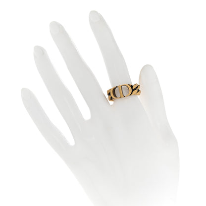 Christian Dior Metal Montaigne 30 Chain Ring 52 6 Antique Gold 2 of 4
