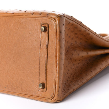 Hermes Ostrich HAC Birkin 32 Gold 7 of 20