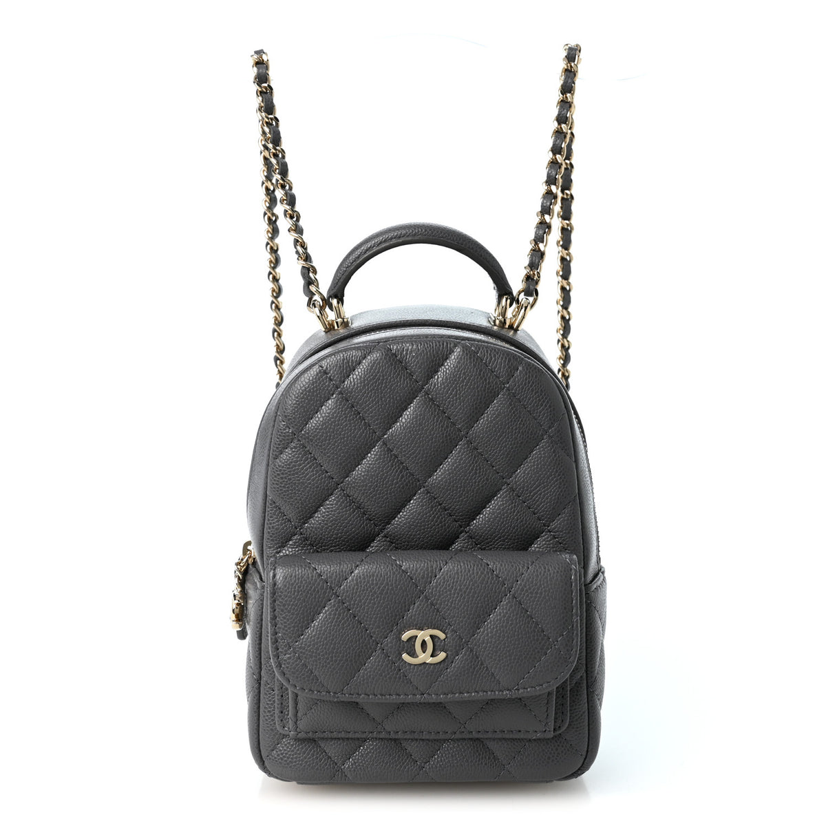 Chanel Caviar Quilted CC Mini Classic Backpack Grey 1 of 10
