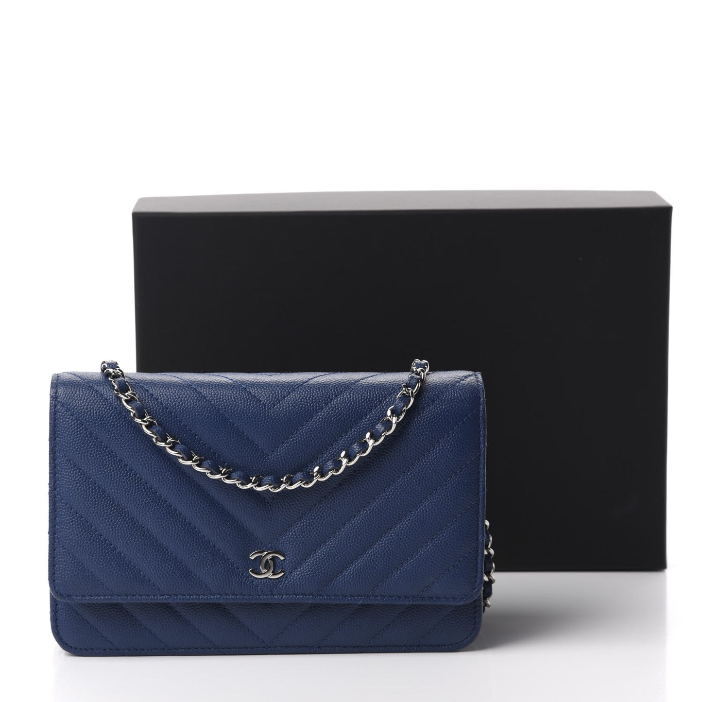 Caviar Chevron Wallet On Chain WOC Navy