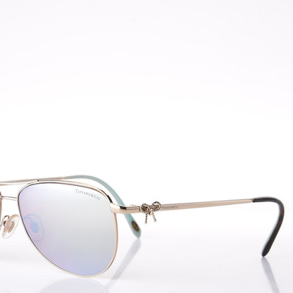 Tiffany Aviator Twist Bow Sunglasses TF 3044 Gold 6 of 10
