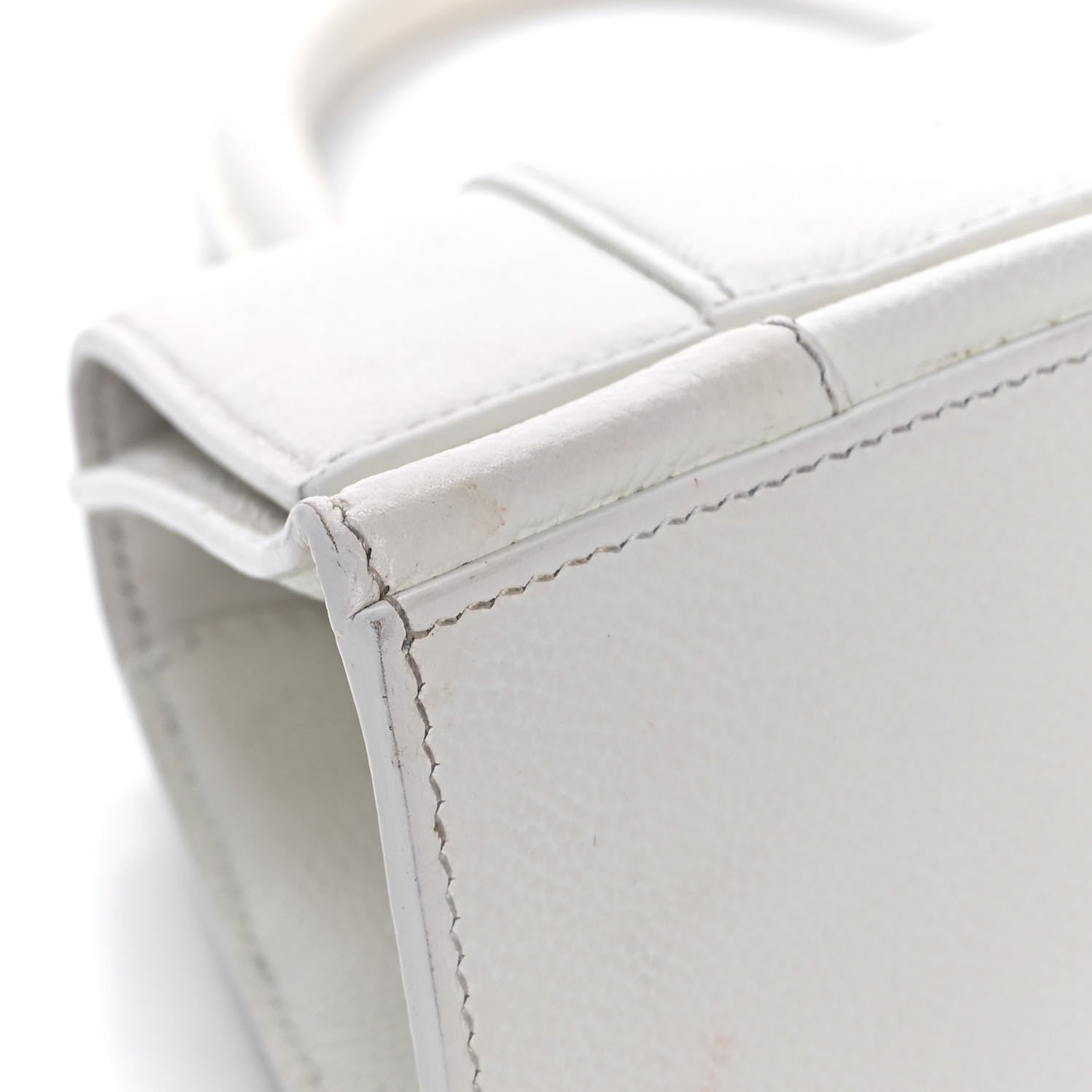 Balenciaga Grained Calfskin Small Hourglass Top Handle Bag White 11 of 24