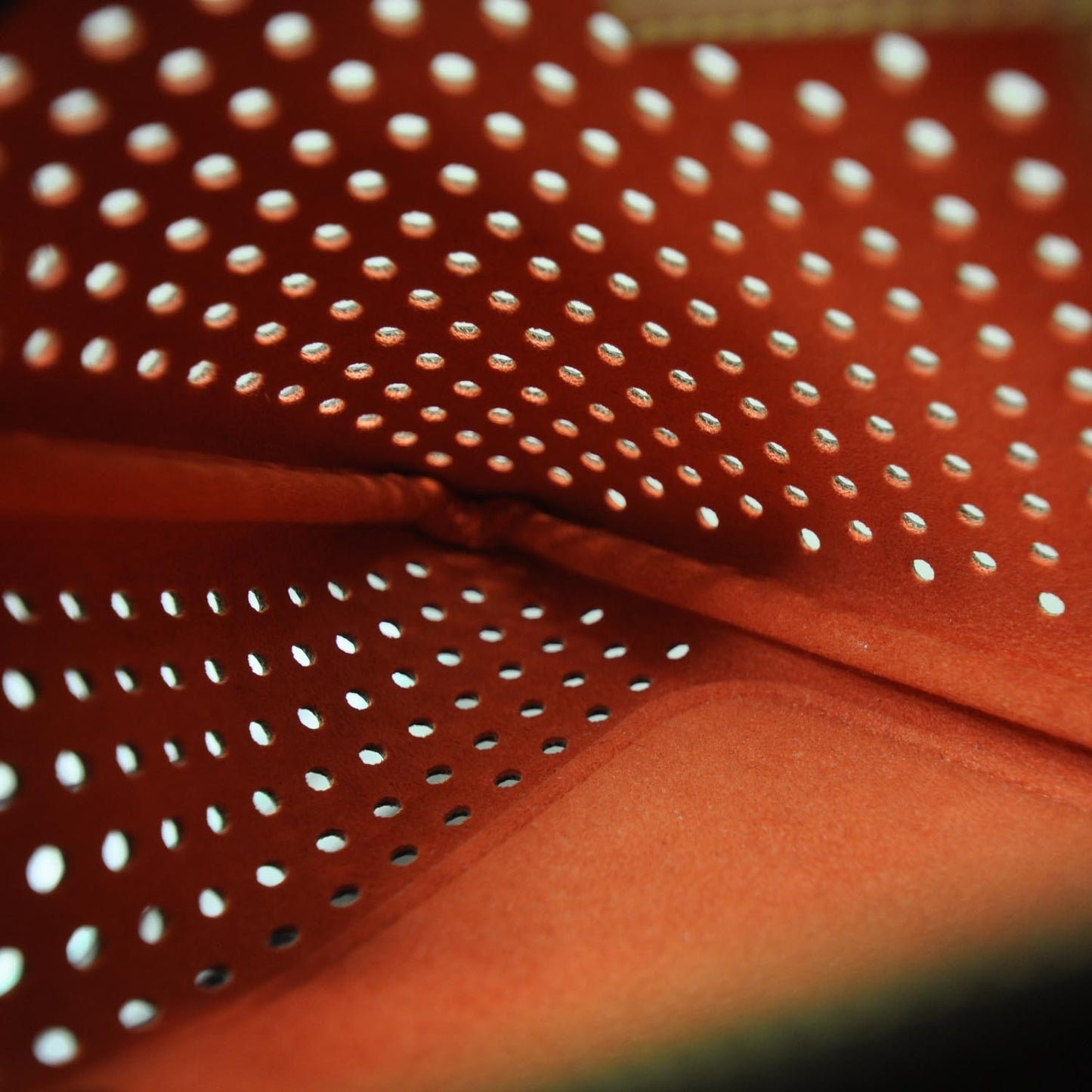 Monogram Perforated Pochette Plat Orange