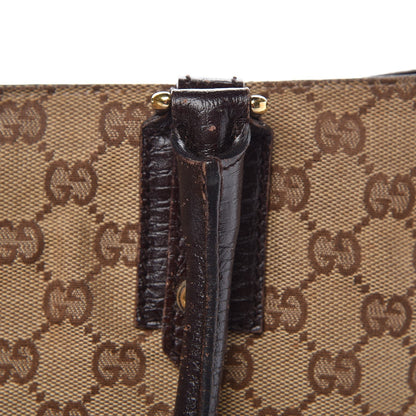 Gucci Monogram Medium Hasler Tote Dark Brown 6 of 13