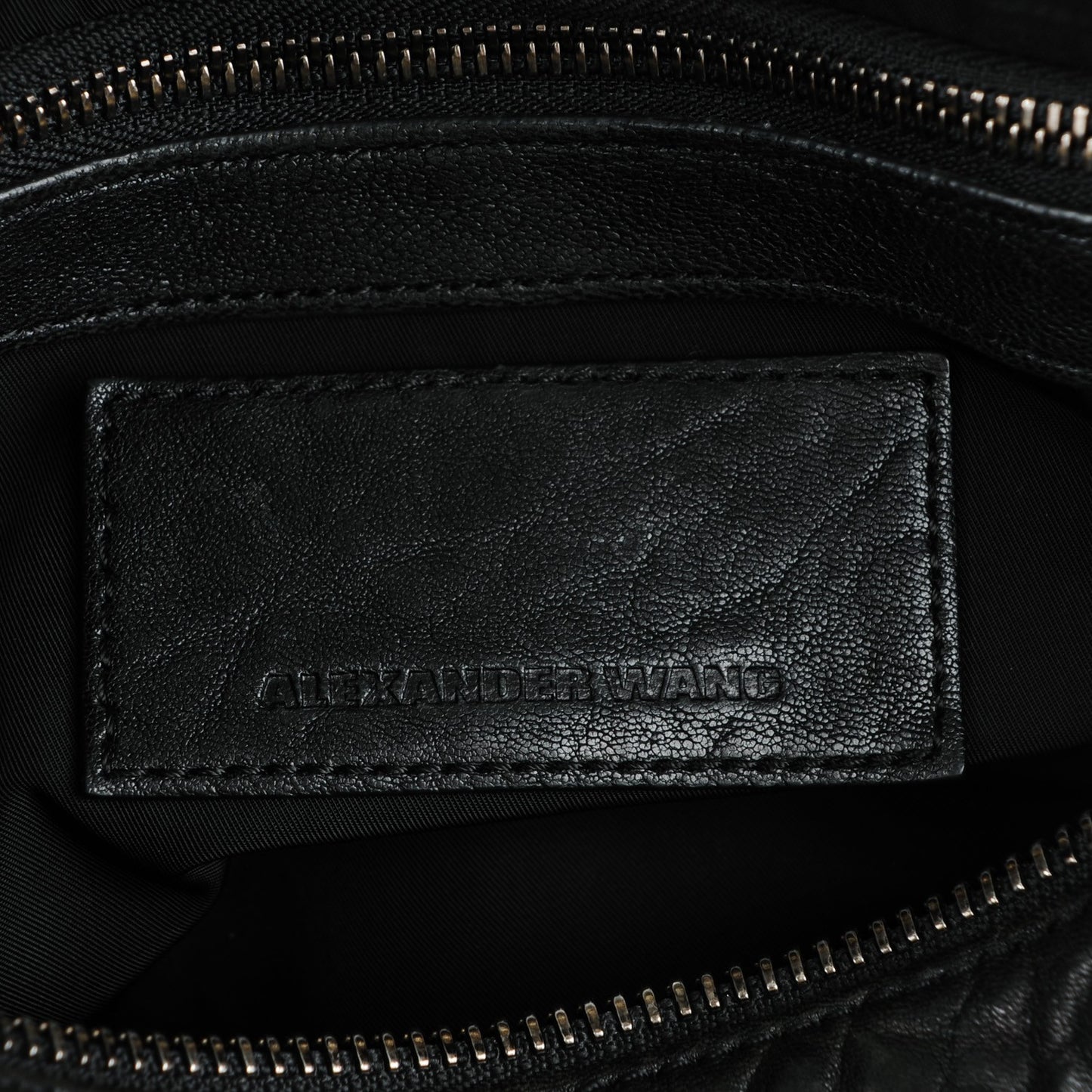 Pebbled Lambskin Rocco Black Nickel Hardware