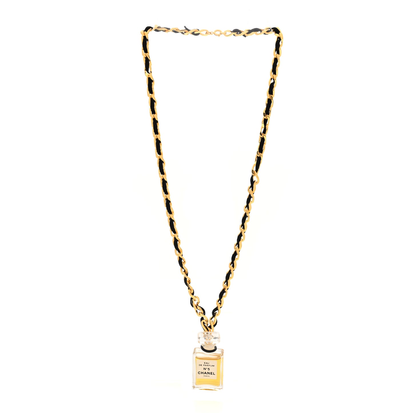 N°5 Perfume Bottle CC Necklace Gold