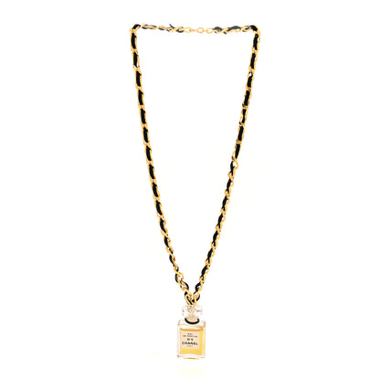 Chanel N°5 Perfume Bottle CC Necklace Gold 2 of 5