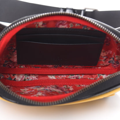 Gucci Patent Rubber Game Patch Logo Belt Bag 75 30 Black 5 of 11