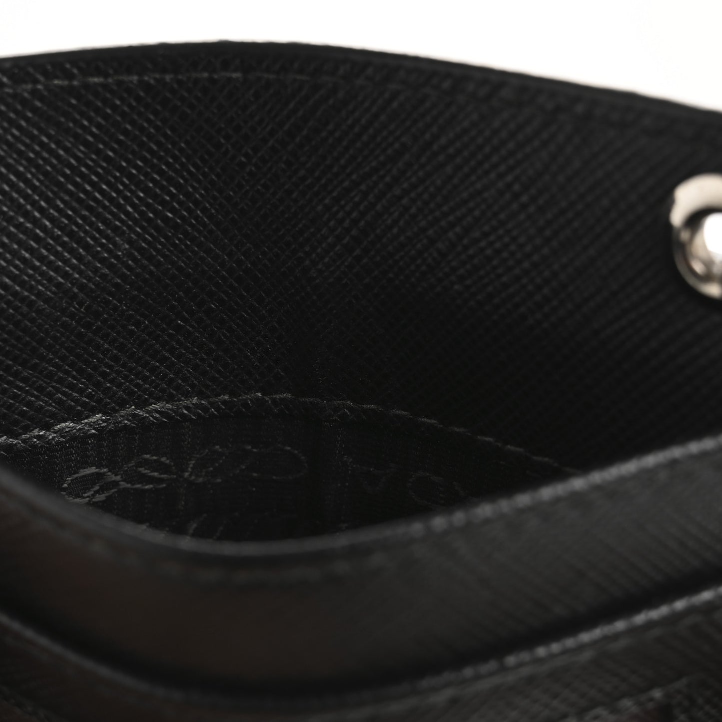 Saffiano Racing Logo Patch Mini Bag Black