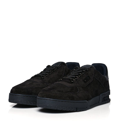 Louis Vuitton Suede Mens LV Trainer Sneakers 9.5 Black 3 of 9