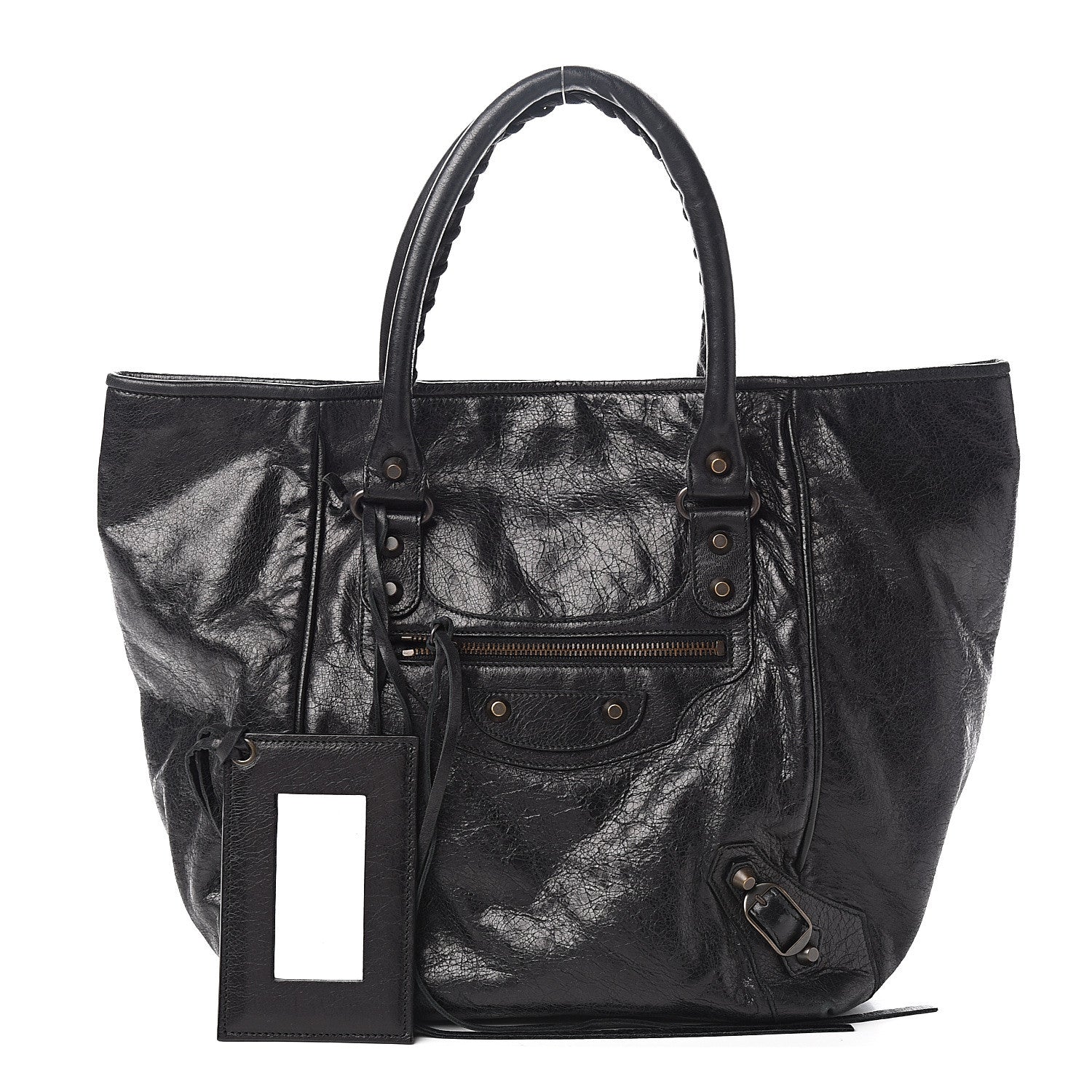 Balenciaga Agneau Classic Hardware S Sunday Tote Black 1 of 10