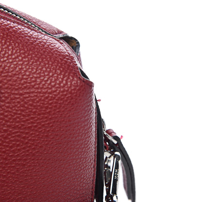 MCM Grained Calfskin Small Ella Boston Burgundy 8 of 14