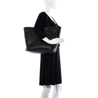 Louis Vuitton Empreinte Monogram Giant Neverfull MM Black 2 of 8