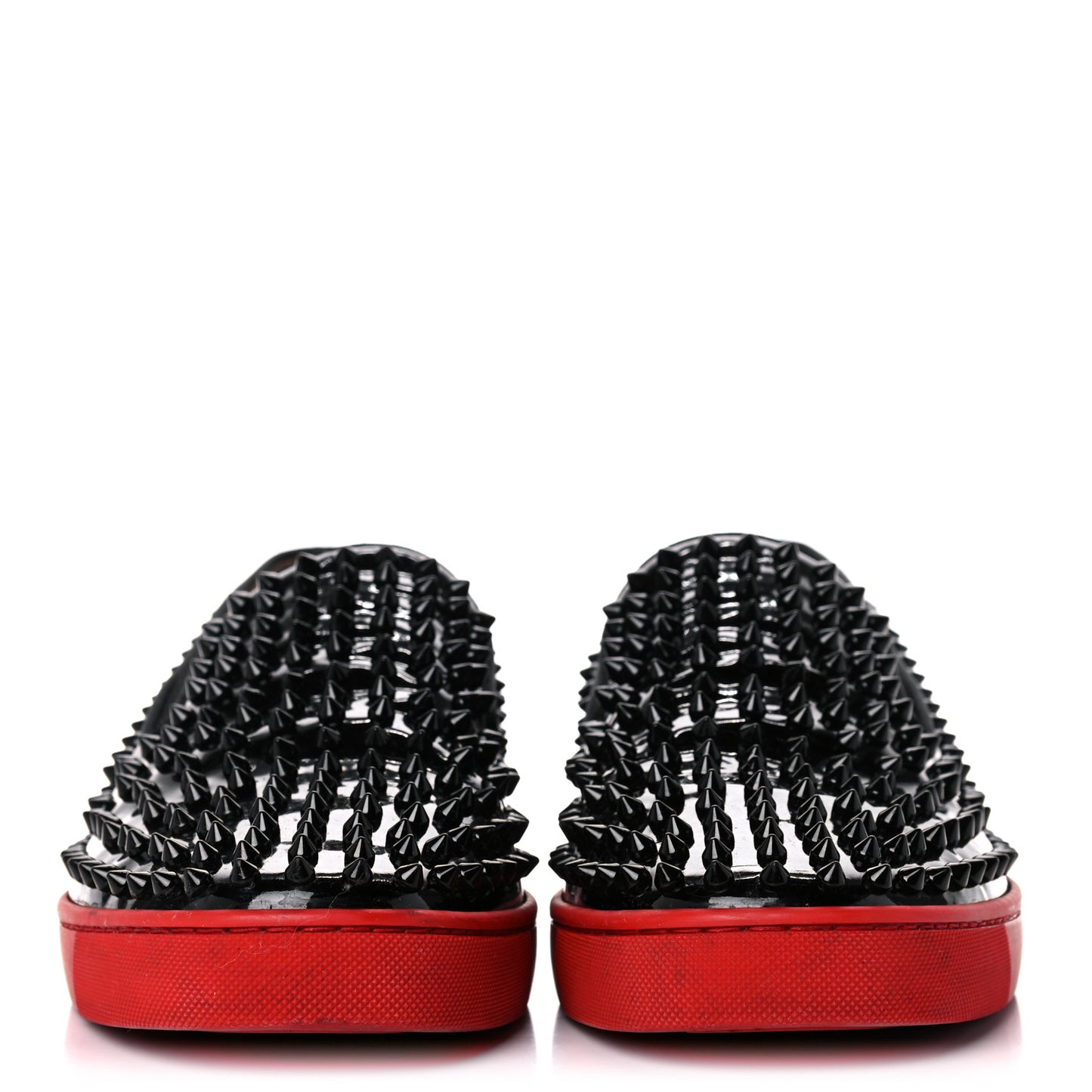 Patent Spikes Mens Roller Boat Flats 44 Black