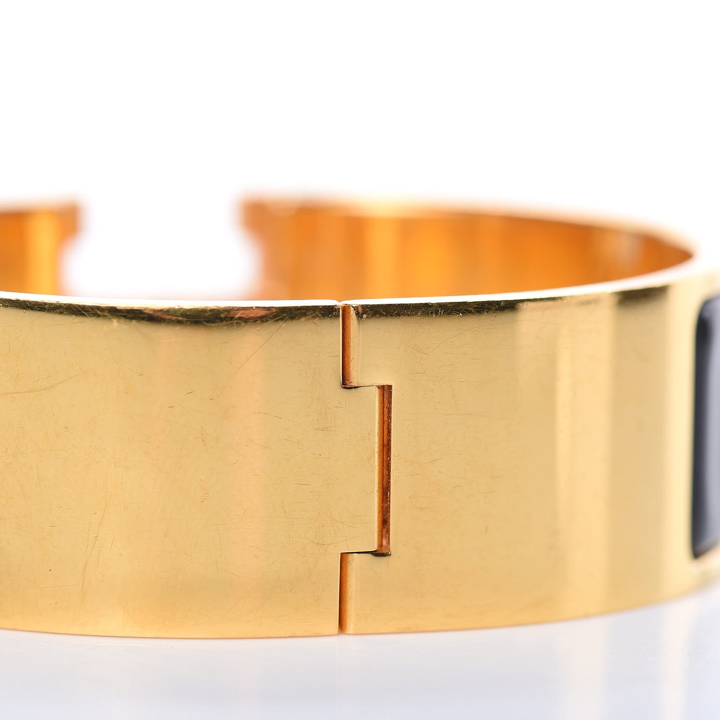 Enamel Wide Clic Clac H Bracelet PM Black