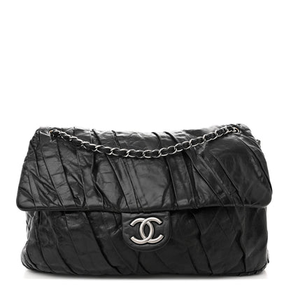 Chanel Glazed Calfskin Twisted Maxi Flap Black 1 of 11