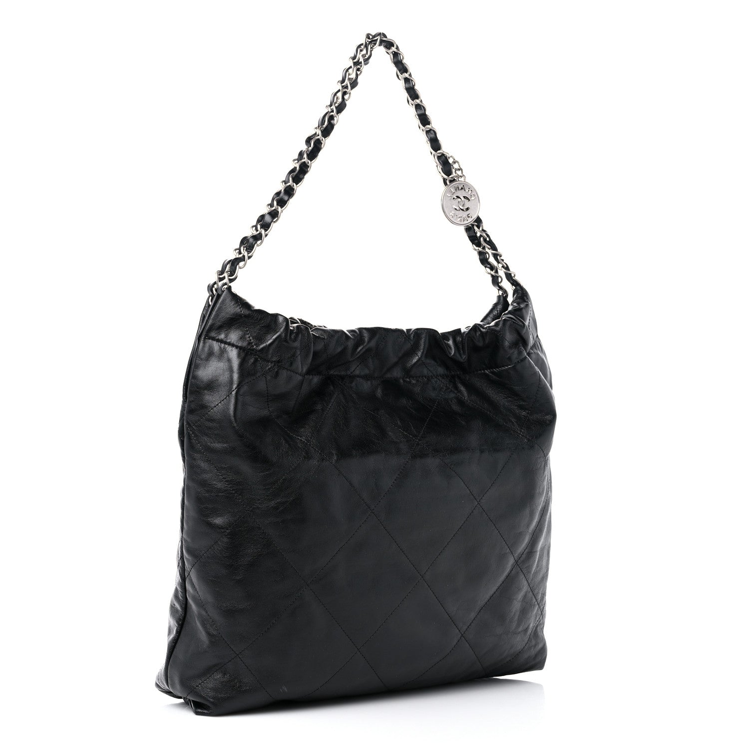 Chanel Shiny Calfskin Quilted Chanel 22 Black 4 of 11