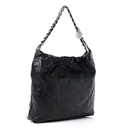 Chanel Shiny Calfskin Quilted Chanel 22 Black 4 of 11