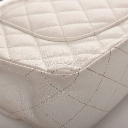 Chanel Caviar Quilted Medium Double Flap White 17 of 18