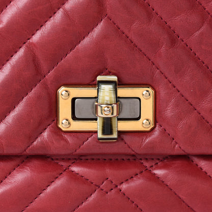 Lanvin Lambskin Quilted Medium Happy Shoulder Bag Red 8 of 10