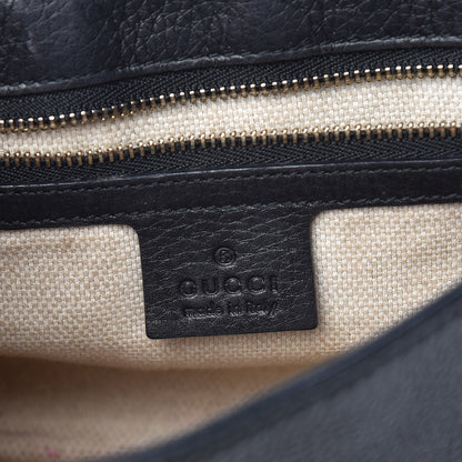 Gucci Pebbled Calfskin Medium Soho Flap Crossbody Black 6 of 17